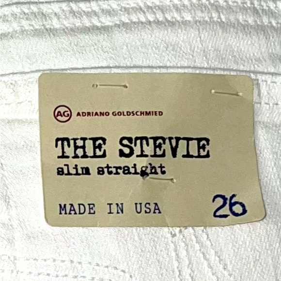AG Adriano Goldschmied "The Stevie" White Jeans  NWT | Size 26 - Picture 11 of 16